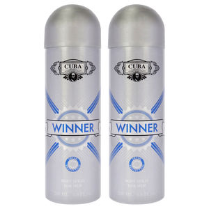 Cuba Winner by Cuba for Men - 6.6 oz Body Spray - Pack of 2